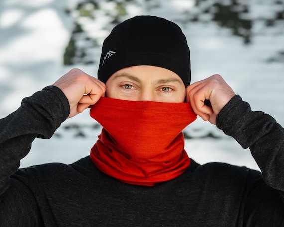 Original Neck Warmer Unisex: Merino Wool Neck Gaiter Scarf, Organic Face Mask for Adult, Natural Wool Headband, Hair Wrap, Gift