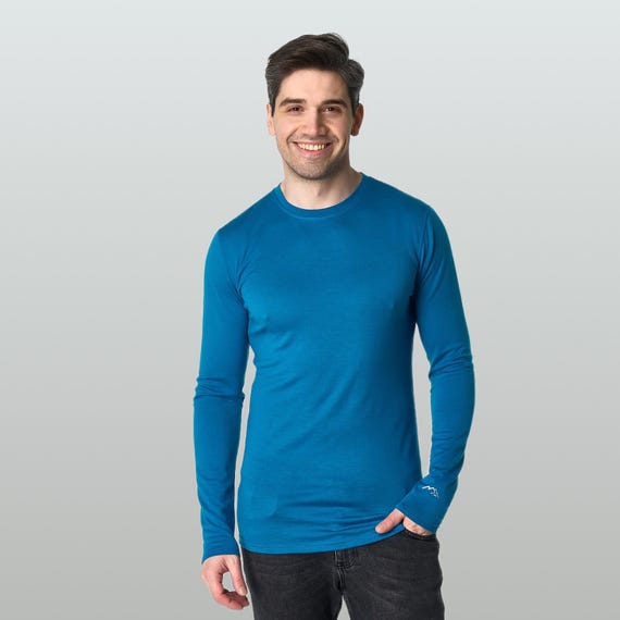 Base layer Merino Wool Shirt for Men, Merino wool long sleeve thermal underwear, wool shirt mens undershirt, merino t-shirt, thermal shirts