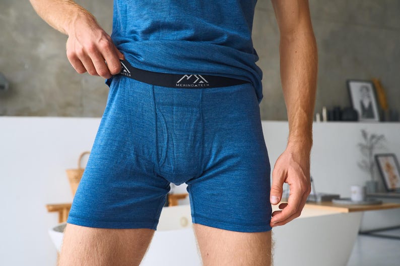 Merino Wool Boxer Shorts mens underwear, organic mens boxers, undergarments, Boxer Briefs, underpants afbeelding 12