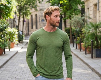 Full sleeve top merino shirt wool base layer thermal shirts hiking clothes, runner gear