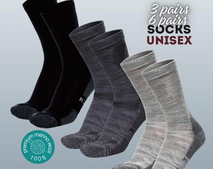Merino Wool Socks, all seasons socks, walking socks, striped socks, comfortable socks, thermal socks