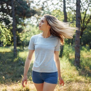 Merino t-shirt: womens base layer merino wool shirt, gymwear, runner gear, hiking clothes Arctic