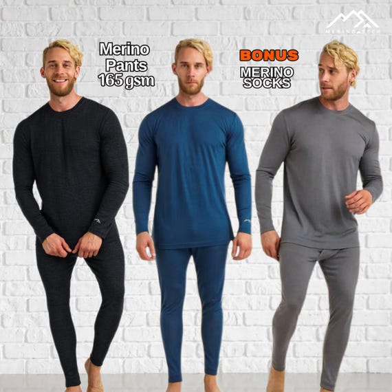 Lightweight Merino wool pants, nature leggings for men, running clothes, thermal legging, underwear, underpants