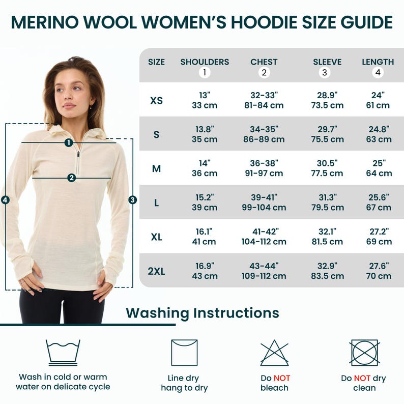 Merino wool hoodie base layer thermal shirts, zipper hoodie, lightweight hoodie, runner gear, gymwear bild 10