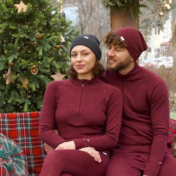 Zippered sweater merino wool shirt, half zip sweatshirt base layer thermal underwear, runner gear