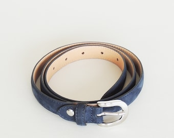 Leather belt women, Full grain leather belt, Custom leather belt, Womens suede leather belt, Leather belt, Suede belts, Blue suede belts