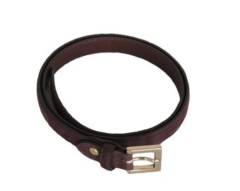 Leather belt women, Full grain leather belt, Leather belt, Suede belts, Brown belt, Made in Italy belt, Handmade belt, Gift for her