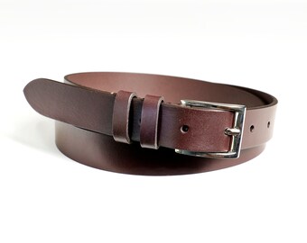 Leather belt | Mens belt | Men's belt height 2.5 cm | Brown leather belt | Handmade belts | Italian leather mens belt | Full grain belt