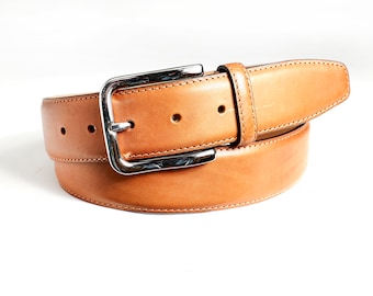 Full grain leather belt | Italian Handmade men belt | Leather accessories | Gift for him dad husband boyfriend