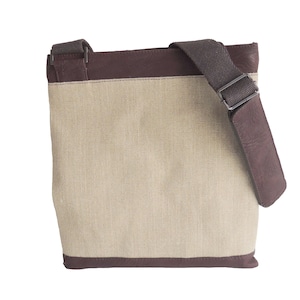 Sac en toile cirée d'inspiration vintage, sac à bandoulière avec finitions en cuir pour homme, sac cartable durable avec finitions en cuir, sac à bandoulière élégant pour tous les jours