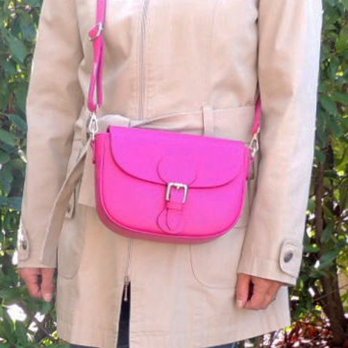 Fuchsia Leather Bag - LEATHER CLUTCH BAG - Crossbody Bag - Genuine Hand Crafted Crossbody Italian Clutch Leather Bag - Genuine leather Purse shops