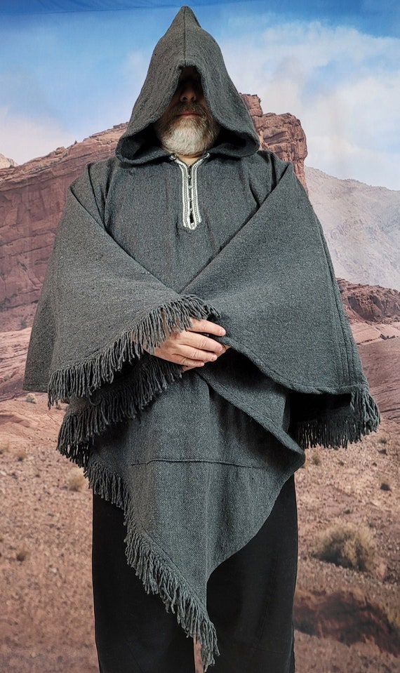 Wool hooded poncho hotsell