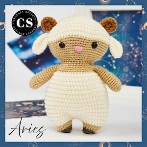 Aries Amigurumi Zodiac Pattern, Crocheted Star Signs , Amigurumi Toy, Aries Star Sign Gift, PDFs pattern, Handmade Animals and People
