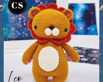 Lion Amigurumi Pattern, Zodiac Leo Crocheted Star Sign , Amigurumi Toy, Leo Star Sign Gift, PDF pattern, Crochet Cat, Handmade Safari Animal
