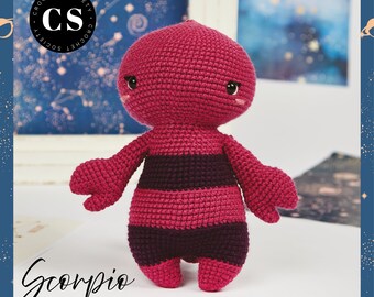 Scorpio Amigurumi Pattern, Zodiac Crocheted Star Sign , Amigurumi Toy, Scorpio Birthday Gift, PDF pattern, Crochet Animal, Handmade Toy