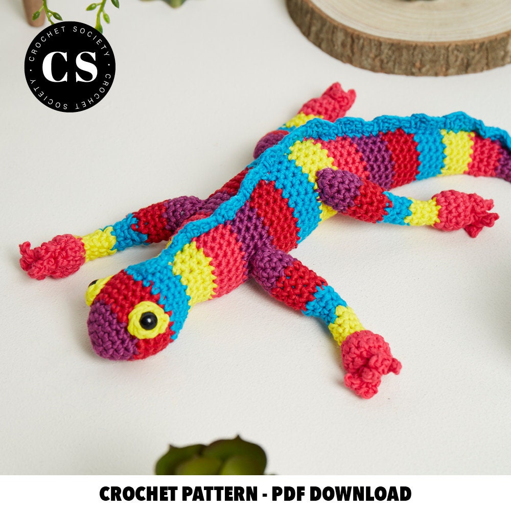 39 Lizard Crochet Patterns for Amigurumi Fans, Gifts, and Quirky Handmade Decor 33 Crochet Gecko Pattern Amigurumi Toy Lizard Plush