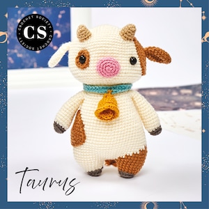 Taurus Amigurumi Pattern, Zodiac Crocheted Star Sign , Amigurumi Toy, Taurus Gift, PDF pattern, Crochet Farm Animal, Handmade Crochet Cow