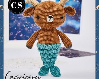 Amigurumi-patroon Steenbok, sterrenbeeld gehaakt sterrenbeeld, amigurumi-speelgoed, Steenbok cadeau, pdf-patroon, gehaakte kat, handgemaakte dieren