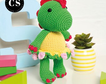 Crochet Dinosaur Pattern, Amigurumi Toy Dino Plush, Tutorial PDF and How to, Crochet PDF pattern, Handmade Animal gifts, Pattern to Download