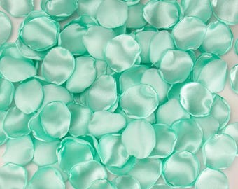 Mint Green flower petals Wedding bridal shower decor Flower Girl Basket Table decor