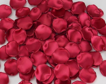 Burgundy wedding petals Flower Girl Basket Wine decor Deep red luxury wedding Burgundy Aisle decor