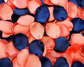 Navy Blue and Coral Wedding Decor Navy Blue Floral Coral Bridal Shower