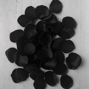 Black rose petals Gothic wedding black flower petals Goth wedding decor Black centerpiece