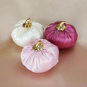 Pink Pastel Halloween Pumpkin Centerpiece Elegant Fall Decor Pastel Fall Centerpiece Pink decorations Pink Pumpkin set of 3 Pink halloween