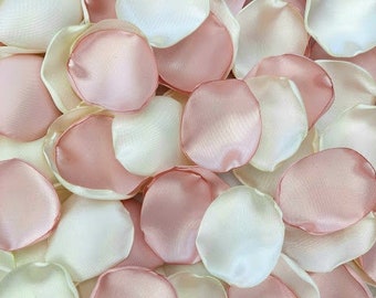 Blush pink wedding Rose pink champagne petals Boho decor