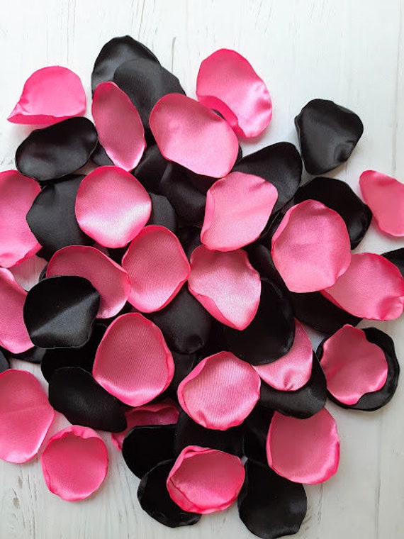 Black Rose Petals Pink Rose Petals Goth Wedding Etsy