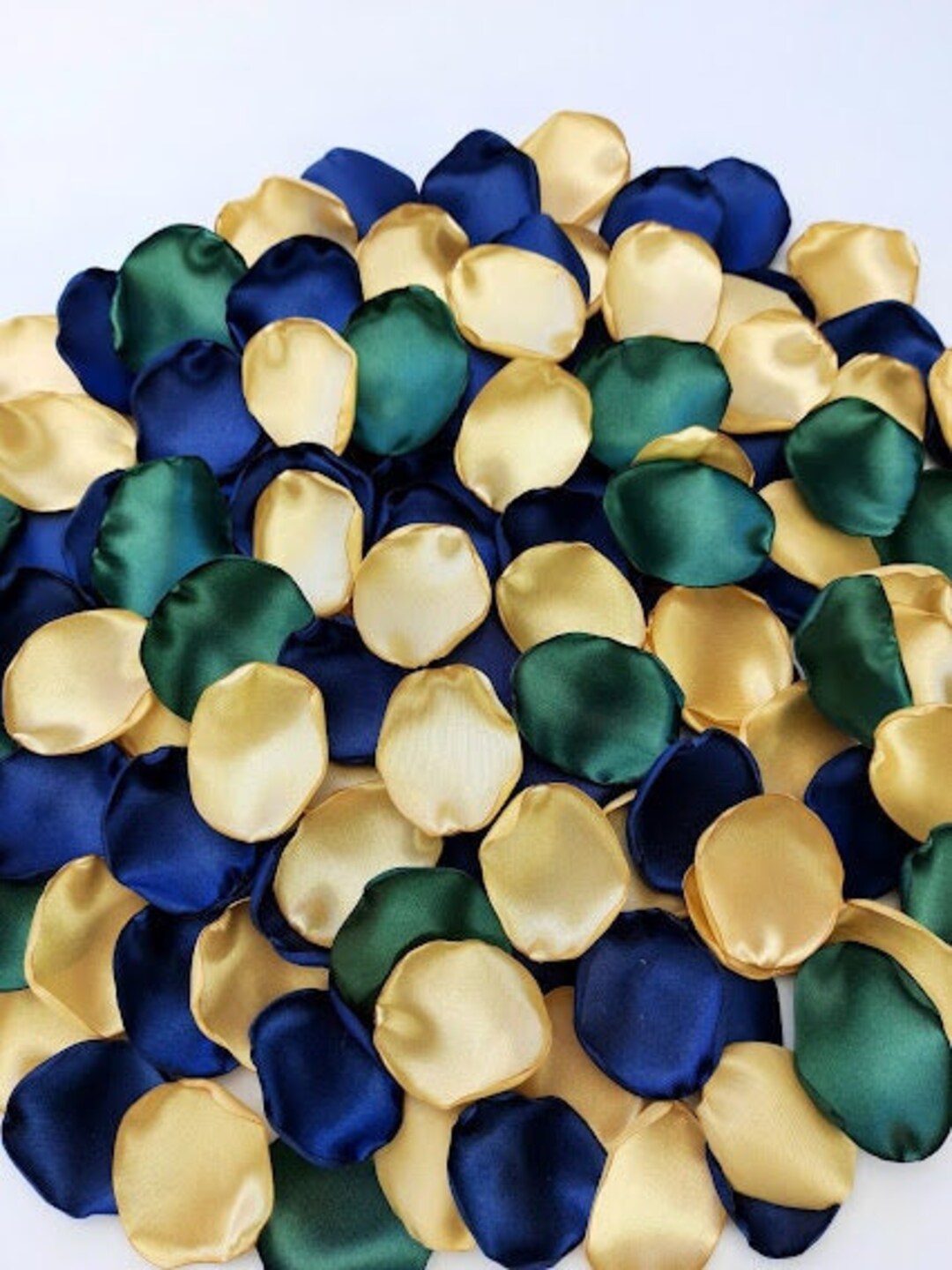 Gold Petals Wedding Blue Flower Petals Emerald Green Weding Etsy