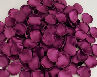 Purple wedding Rose petals Flower Girl Basket Violet purple confetti