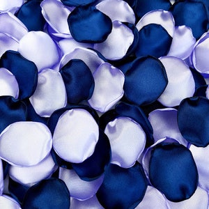 Blue wedding Lavender rose petals Lilac wedding decor Navy blue flower petals