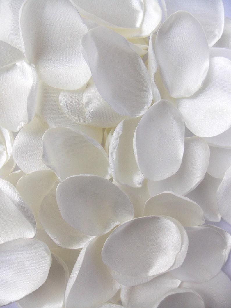 White Rose Petals Flower Girl Basket Wedding Aisle Decor White Etsy