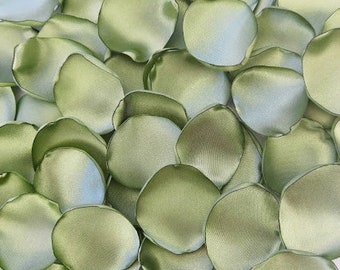 Sage green petals Greenery decor Forest wedding Green flower wedding petals