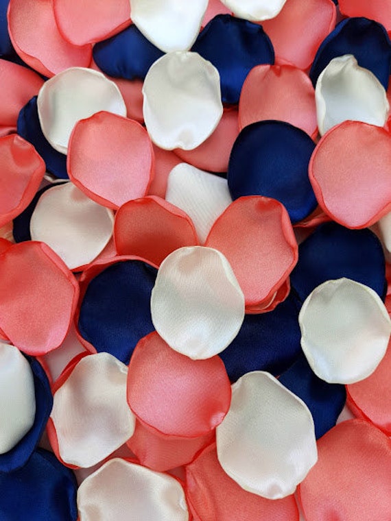 Navy Blue Coral Flower Petals