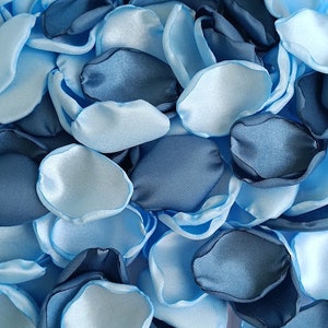 Dusty blue rose petals Something blue flower petals Wedding deep sea glass Slate blue wedding decor