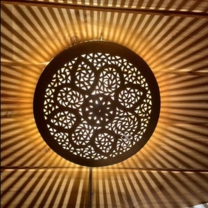 Moroccan round wall light- Handmade wall lamp Brass night light - Modern Wall Lighting