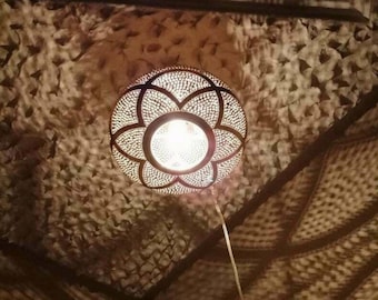 Moroccan Pendant Light, Arabian Golden Moroccan Lamps Ceiling Lights Home Lantern, 100% handmade Moroccan lighting