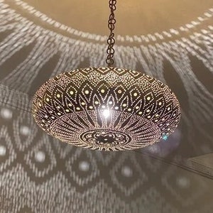 Moroccan Brass Ceiling Lamps, Handmade brass pendant light - Home Decor Lighting