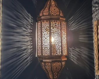 Luxurious wall sconce 100% handmade Moroccan lighting, Brass wall lamp, art deco lamp