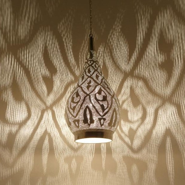 Moroccan Simple Brass Chandelier- Moroccan Pendant Light, Simple Decor