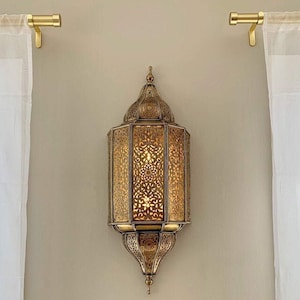 Traditional wall sconce 100% handmade Moroccan lighting image 1