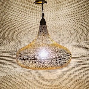 Moroccan Pendant Light Brass Antique Vintage, Moroccan Light Fixtures, Simple Moroccan Hanging Lamp-Moroccan Chandelier