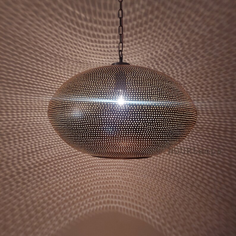 Simple Moroccan pendant light, moroccan lamp, large pendant lamp, lampshades, new home decor lighting image 2