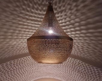 Simple Brass Pendant Light - Moroccan Brass Lighting