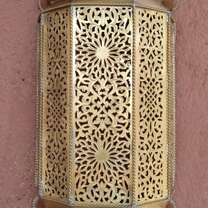 Handmade Moroccan Wall Sconce | 100% Artisanal Copper & Brass Lamp | Luxurious Lighting