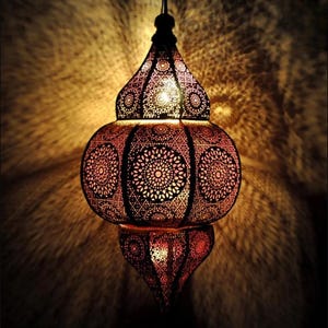 Moroccan Pendant Ceiling Light Oriental Lantern Hanging Metal Lamp 100% handmade Moroccan lighting, Home Decor, Lantern lighting.