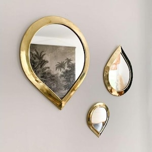 Set Of 3 Water Drop Mirrors - Handmade Moroccan Mirror