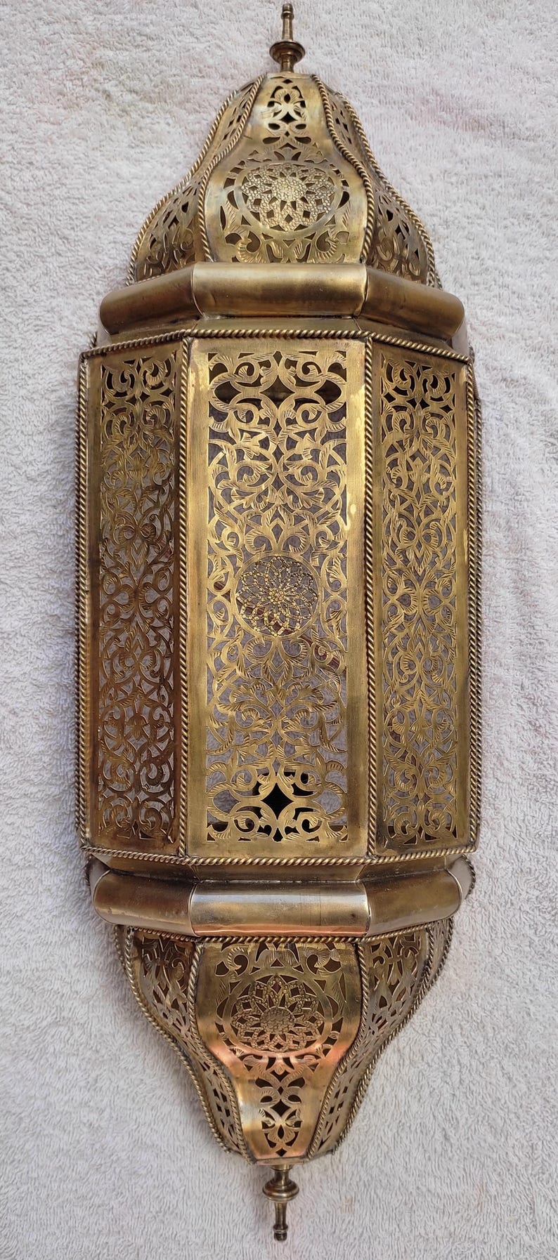 Brass Wall Sconce Lantern – Handmade Outdoor Wall Light, Oriental Lantern Lamp, Luxury Garden & Entryway Lighting Fixture bild 4